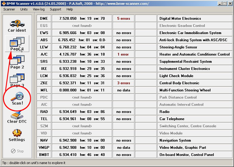 P.A Soft BMW Scanner V 1.4.0